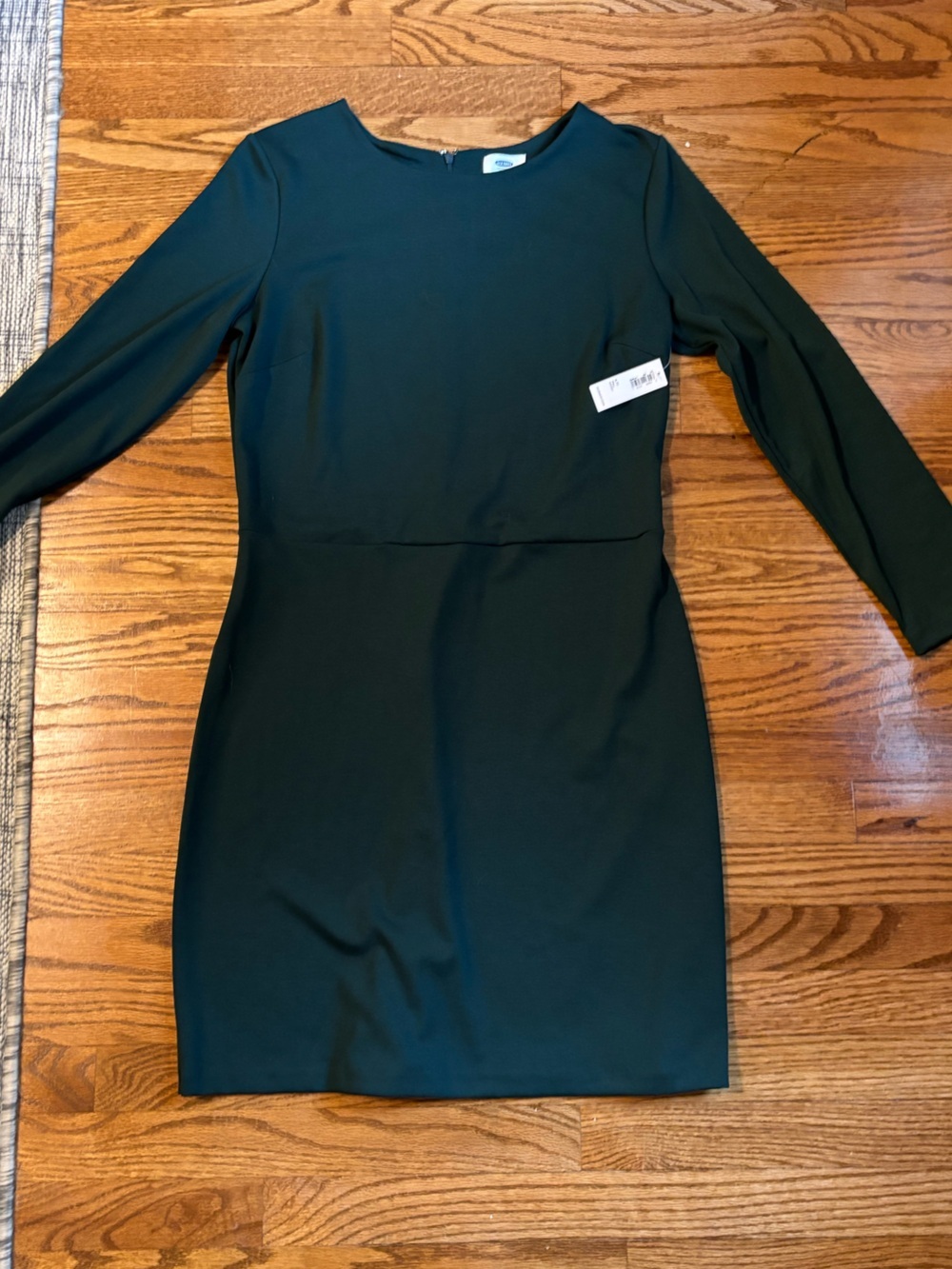 Old Navy Long Sleeve Ponte Sheath Dress Dark Green Large NWT